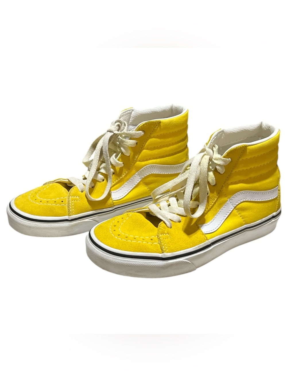 Vans SK8-Hi Vibrant/Cyber Yellow High-Top Sneakers. SIZE: US MEN:4.5 WOMEN:6